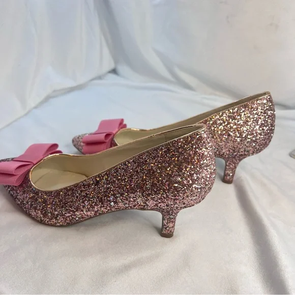 Anne Klein Pink Fia Glitter Pump Size 8.5 - Picture 3 of 7